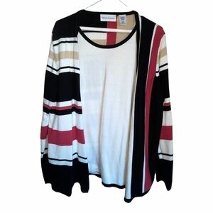 Alfred Dunner Open Connected Cardigan sweater. Size Large